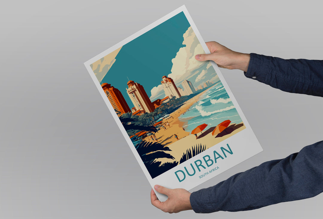 Durban Travel Print Wall Art Durban Wall Hanging Home Décor Durban Gift Art Lovers South Africa Art Print Durban Wall Décor South Africa
