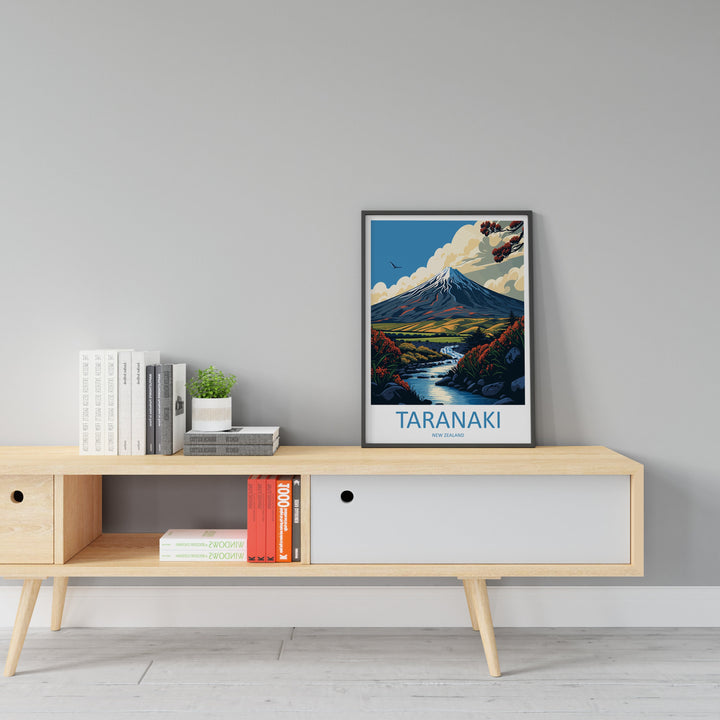 Taranaki Travel Print Wall Art Taranaki Wall Hanging Home Décor Taranaki Gift Art Lovers New Zealand Art Lover Gift Print Taranaki Wall Art