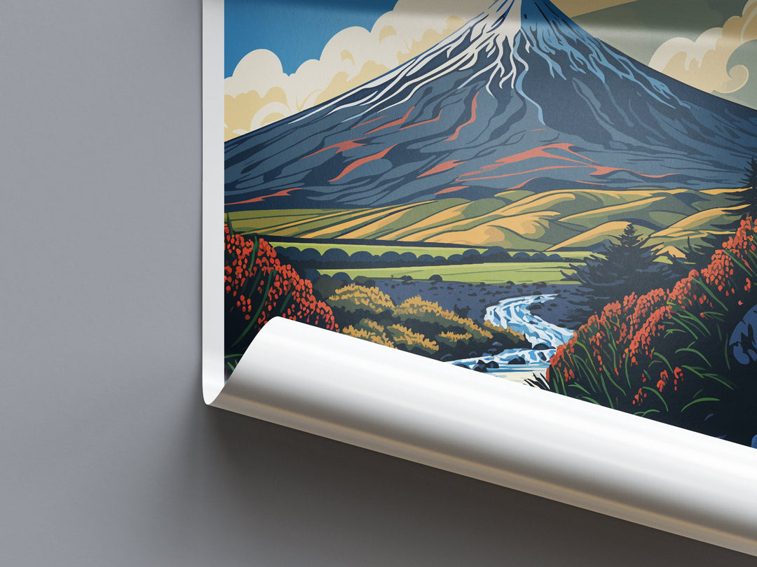 Taranaki Travel Print Wall Art Taranaki Wall Hanging Home Décor Taranaki Gift Art Lovers New Zealand Art Lover Gift Print Taranaki Wall Art