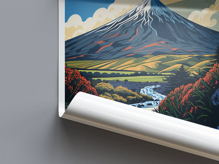 Taranaki Travel Print Wall Art Taranaki Wall Hanging Home Décor Taranaki Gift Art Lovers New Zealand Art Lover Gift Print Taranaki Wall Art