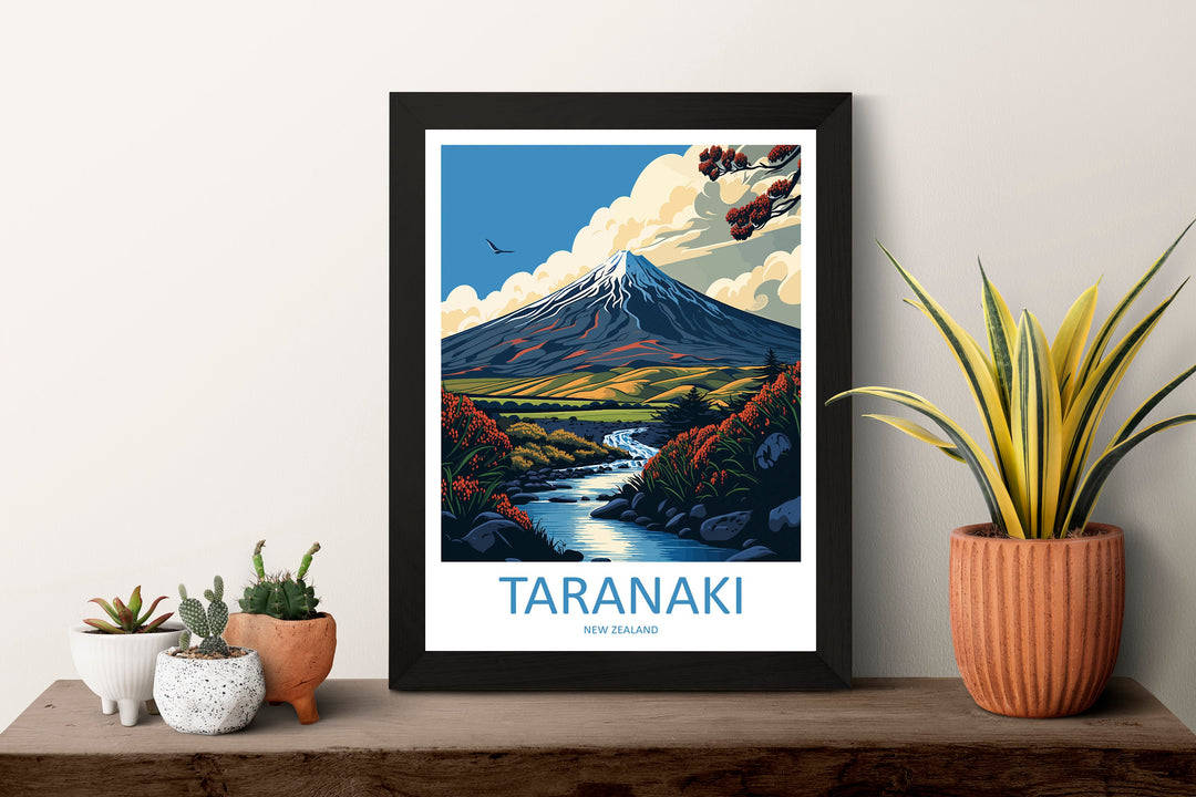 Taranaki Travel Print Wall Art Taranaki Wall Hanging Home Décor Taranaki Gift Art Lovers New Zealand Art Lover Gift Print Taranaki Wall Art