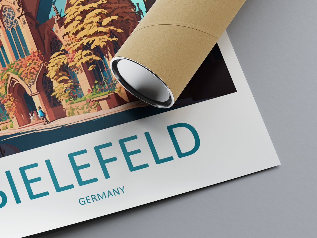 Bielefeld Travel Print Wall Art Bielefeld Wall Hanging Home Décor Bielefeld Gift Art Lovers Germany Art Lover Gift Bielefeld Art Travel Gift
