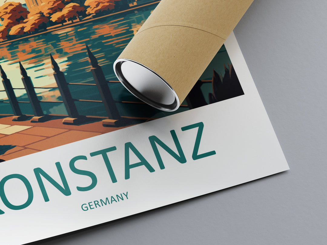 Konstanz Travel Print Wall Art Konstanz Wall Hanging Home Décor Konstanz Gift Art Lovers Germany Art Lover Gift Konstanz Art Travel Gift