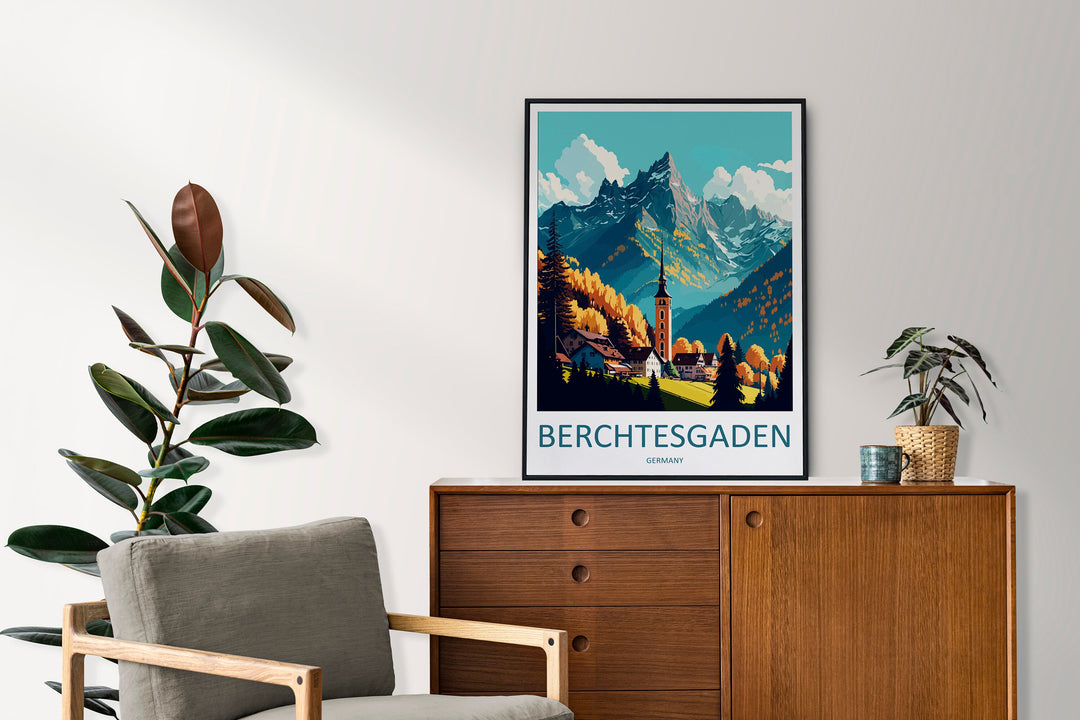 Berchtesgaden Travel Print Wall Art Berchtesgaden Wall Hanging Home Décor Berchtesgaden Gift Art Lovers Germany Art Lover Gift Berchtesgaden