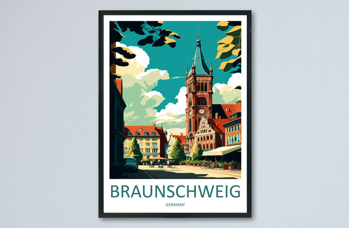 Brunswick Travel Print Wall Art Brunswick Wall Hanging Home Décor Brunswick Gift Art Lovers Germany Art Lover Gift Brunswick Art Travel Gift