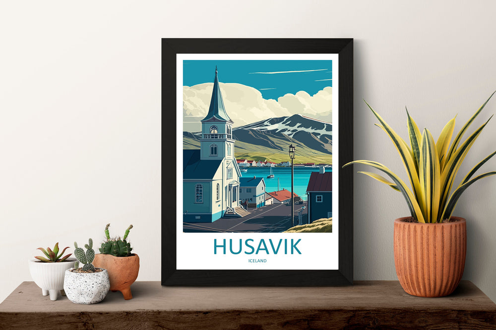 Husavik Travel Print Wall Art Husavik Wall Hanging Home Décor Husavik Gift Art Lovers Iceland Art Lover Gift Husavik Wall Decor Artwork