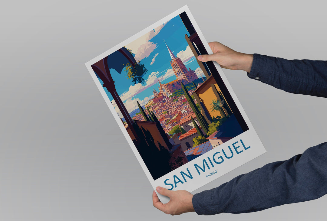 San Miguel Travel Print Wall Art San Miguel Wall Hanging Home Decor San Miguel Gift Art Lovers Wall Art Print Art San Miguel Wall Hanging