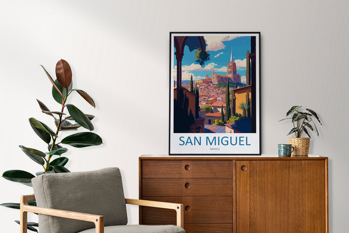 San Miguel Travel Print Wall Art San Miguel Wall Hanging Home Decor San Miguel Gift Art Lovers Wall Art Print Art San Miguel Wall Hanging