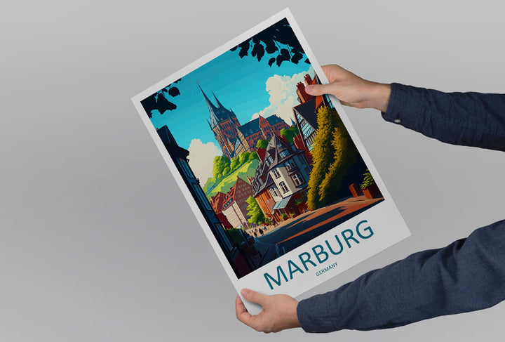 Marburg Travel Print Wall Art Marburg Wall Hanging Home Décor Marburg Gift Art Lovers Germany Art Lover Gift Marburg Art Travel Gift