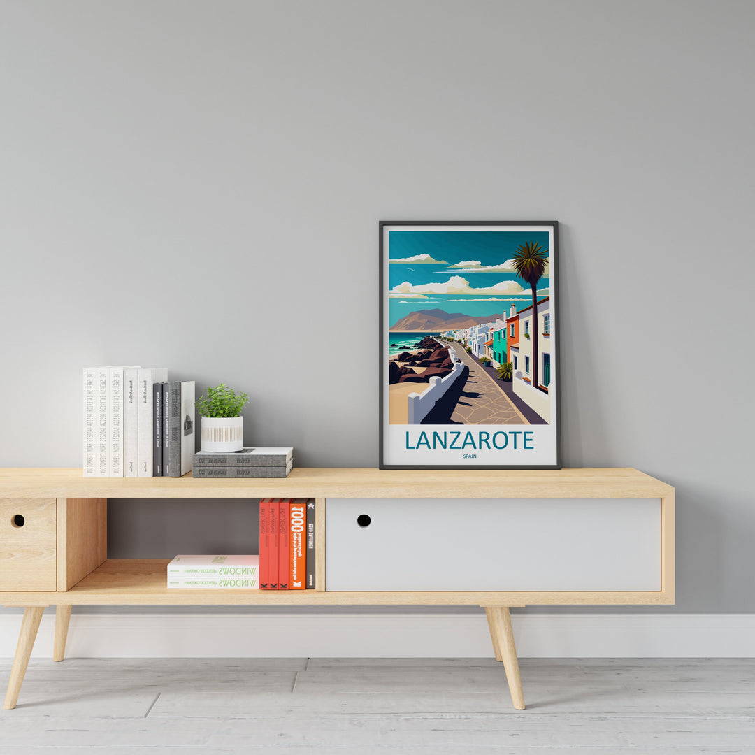 Lanzarote Travel Print Wall Art Lanzarote Wall Hanging Home Décor Lanzarote Gift Art Lovers Spain Art Lover Gift Lanzarote Wall Décor