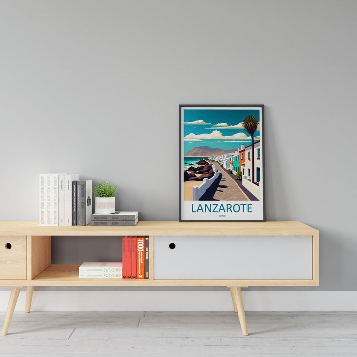 Lanzarote Travel Print Wall Art Lanzarote Wall Hanging Home Décor Lanzarote Gift Art Lovers Spain Art Lover Gift Lanzarote Wall Décor