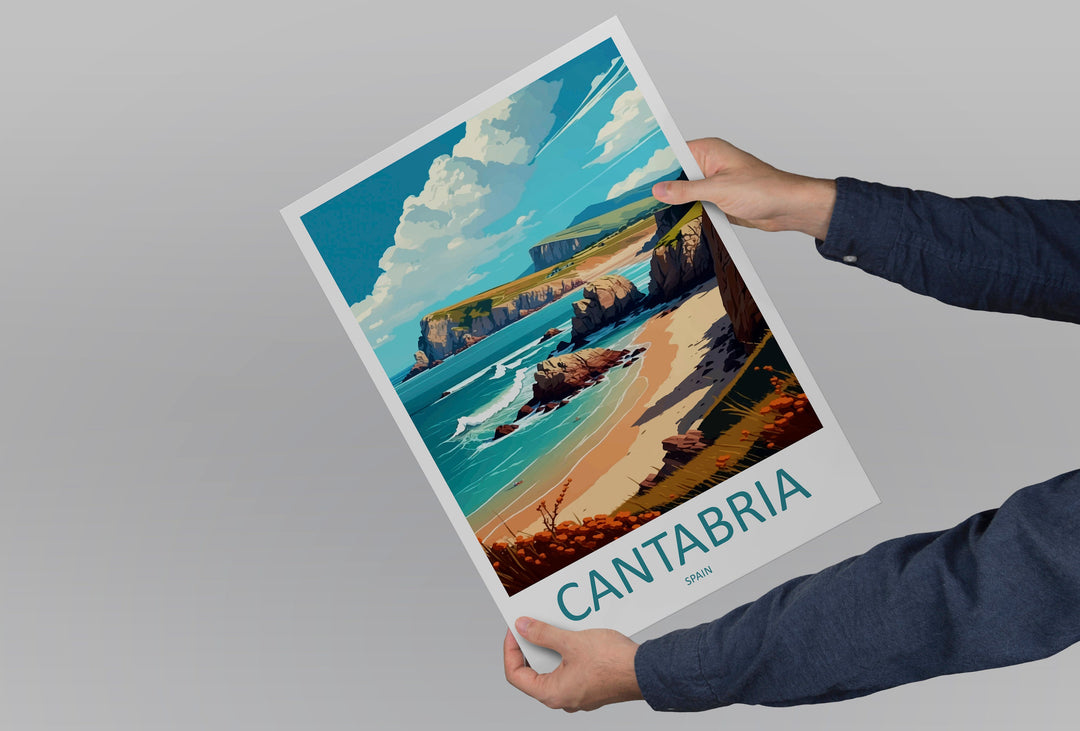 Cantabria Travel Print Wall Art Cantabria Wall Hanging Home Décor Cantabria Gift Art Lovers Spain Art Lover Gift Cantabria Wall Décor Spain