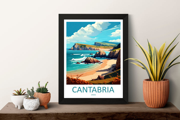 Cantabria Travel Print Wall Art Cantabria Wall Hanging Home Décor Cantabria Gift Art Lovers Spain Art Lover Gift Cantabria Wall Décor Spain