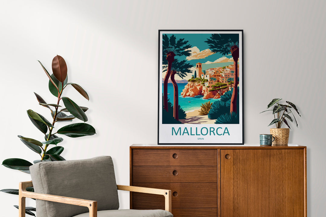 Mallorca Travel Print Wall Art Mallorca Wall Hanging Home Décor Mallorca Gift Art Lovers Spain Art Lover Gift Mallorca Print Spain Wall Art