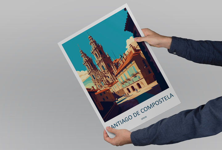 Santiago de Compostela Travel Print Wall Art Santiago de Compostela Wall Hanging Home Décor Santiago de Compostela Gift Art Lovers Spain Art