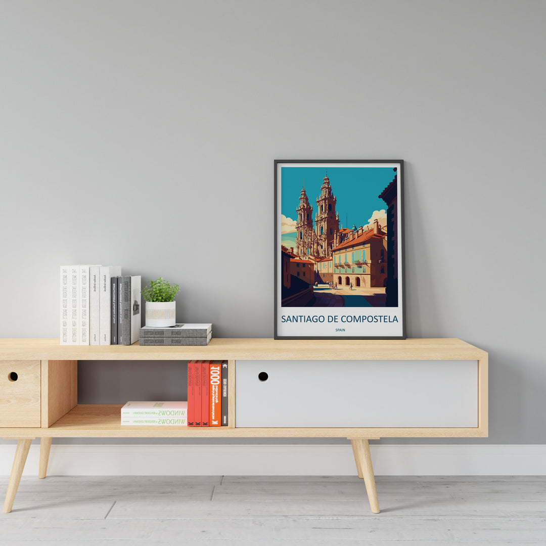 Santiago de Compostela Travel Print Wall Art Santiago de Compostela Wall Hanging Home Décor Santiago de Compostela Gift Art Lovers Spain Art