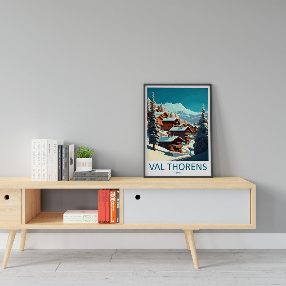 Val Thorens Travel Print Wall Art Val Thorens Wall Hanging Home Décor Val Thorens Gift Art Lovers Ski Art Lover Gift Val Thorens Print Ski