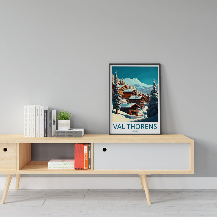 Val Thorens Travel Print Wall Art Val Thorens Wall Hanging Home Décor Val Thorens Gift Art Lovers Ski Art Lover Gift Val Thorens Print Ski