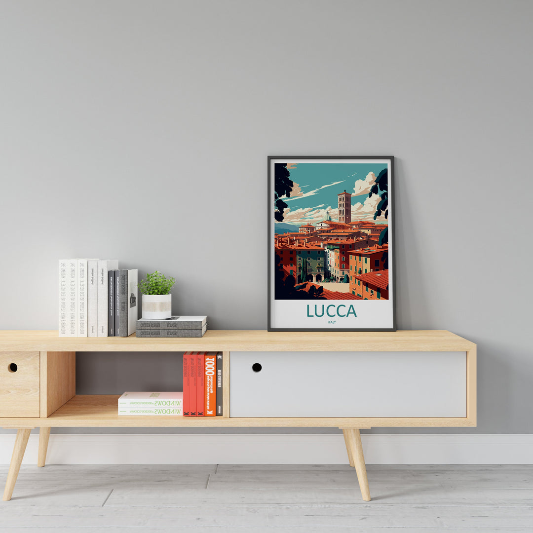 Lucca Travel Print Wall Art Lucca Wall Hanging Home Décor Lucca Gift Art Lovers Italy Art Lover Gift Lucca Print Lucca Travel Gift Art