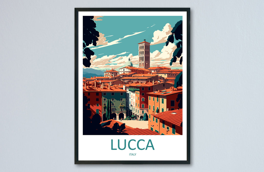 Lucca Travel Print Wall Art Lucca Wall Hanging Home Décor Lucca Gift Art Lovers Italy Art Lover Gift Lucca Print Lucca Travel Gift Art