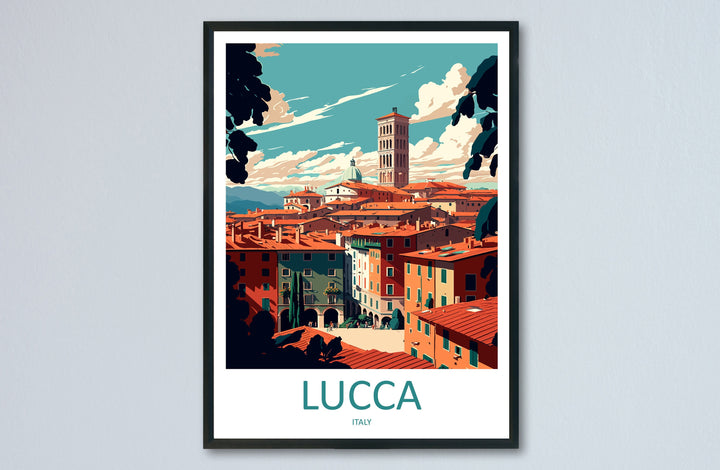 Lucca Travel Print Wall Art Lucca Wall Hanging Home Décor Lucca Gift Art Lovers Italy Art Lover Gift Lucca Print Lucca Travel Gift Art