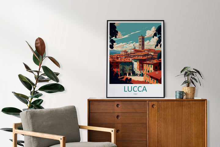 Lucca Travel Print Wall Art Lucca Wall Hanging Home Décor Lucca Gift Art Lovers Italy Art Lover Gift Lucca Print Lucca Travel Gift Art