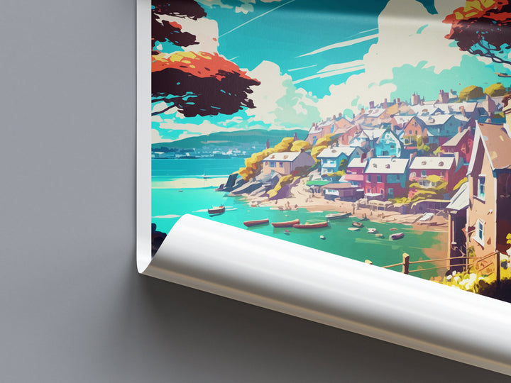 Looe Travel Print Wall Art Looe Wall Hanging Home Décor Looe Gift Art Lovers England Art Lover Gift Looe Travel Décor Looe Poster