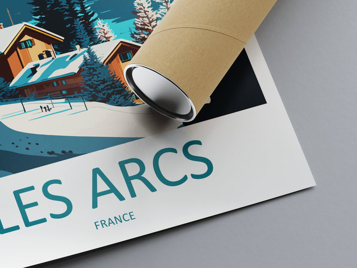 Les Arcs Travel Print Wall Art Les Arcs Wall Hanging Home Décor Les Arcs Gift Art Lovers Ski Art Lover Gift Les Arcs Print Skiing Les Arcs