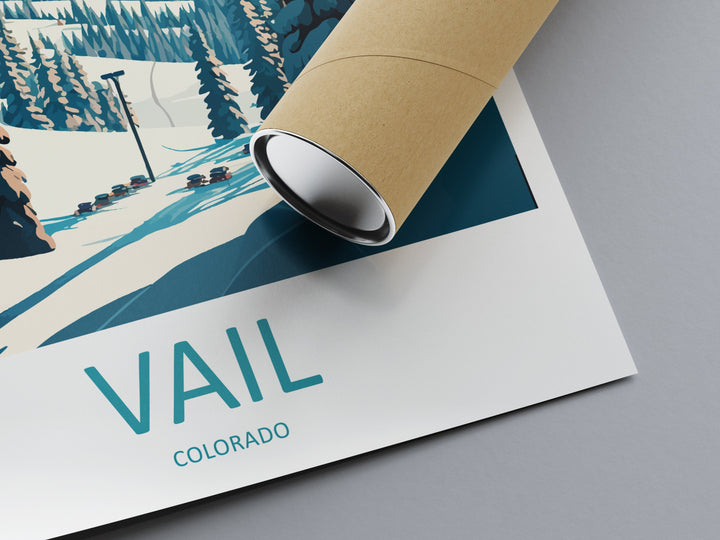 Vail Ski Resort Travel Print Wall Art Vail Ski Resort Wall Hanging Home Décor Vail Gift Art Lovers Ski Art Lover Gift Vail Print Skiing