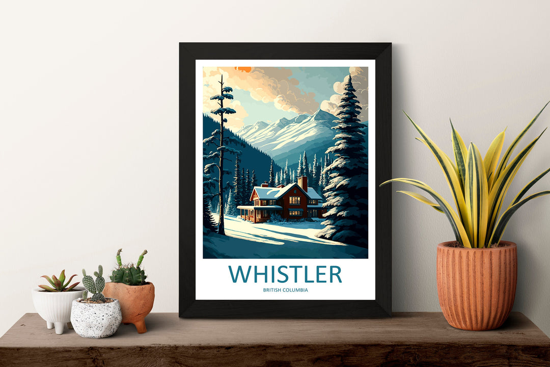Whistler Travel Print Wall Art Whistler Wall Hanging Home Décor Whistler Gift Art Lovers Ski Art Lover Gift Whistler Print Skiing Whistler
