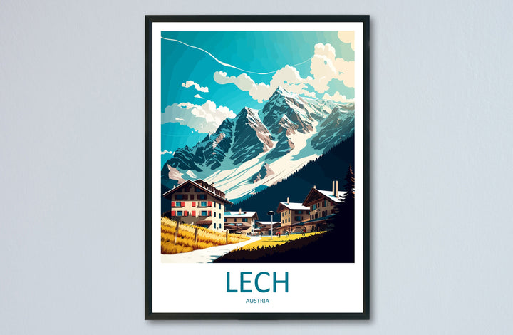 Lech Travel Print Wall Art Lech Wall Hanging Home Décor Lech Gift Art Lovers Austria Art Lover Gift Lech Travel Poster Lech Wall Poster