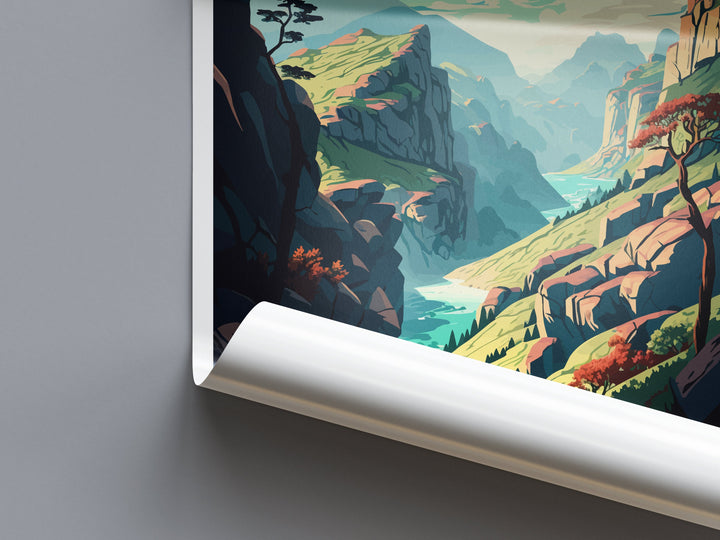 Geres National Park Travel Print Wall Art Geres National Park Wall Hanging Home Decor National Park Gift Geres Portugal Lovers Wall Art