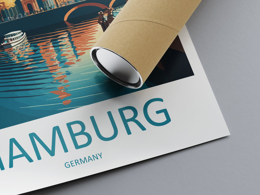 Hamburg Travel Print Wall Art Hamburg Wall Hanging Home Décor Hamburg Gift Art Lovers Germany Art Lover Gift Hamburg Wall Décor Print Gift