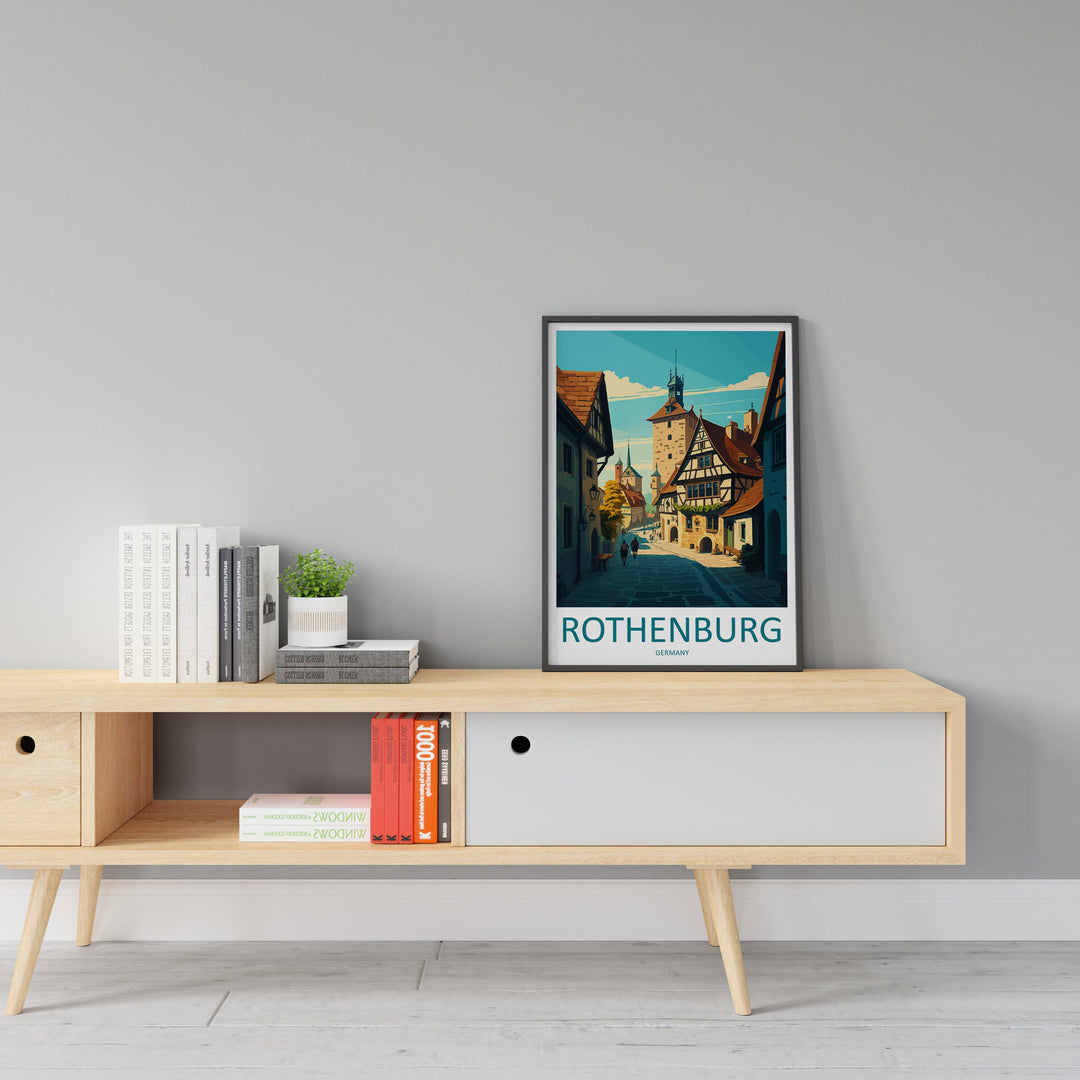 Rothenburg Travel Print Wall Art Rothenburg Wall Hanging Home Décor Rothenburg Gift Art Lovers Germany Art Lover Gift Rothenburg Wall Décor