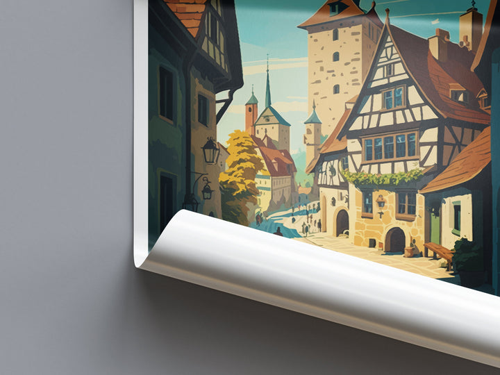 Rothenburg Travel Print Wall Art Rothenburg Wall Hanging Home Décor Rothenburg Gift Art Lovers Germany Art Lover Gift Rothenburg Wall Décor