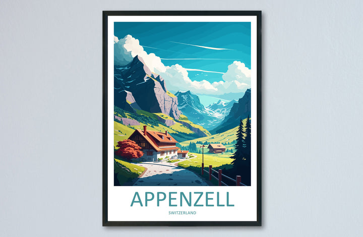 Appenzell Travel Print Wall Art Appenzell Wall Hanging Home Décor Appenzell Gift Art Lovers Switzerland Art Lover Gift Appenzell Travel Art