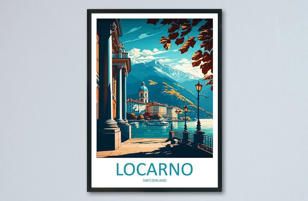 Locarno Travel Print Wall Art Locarno Wall Hanging Home Décor Locarno Gift Art Lovers Switzerland Art Lover Gift Locarno Travel Art