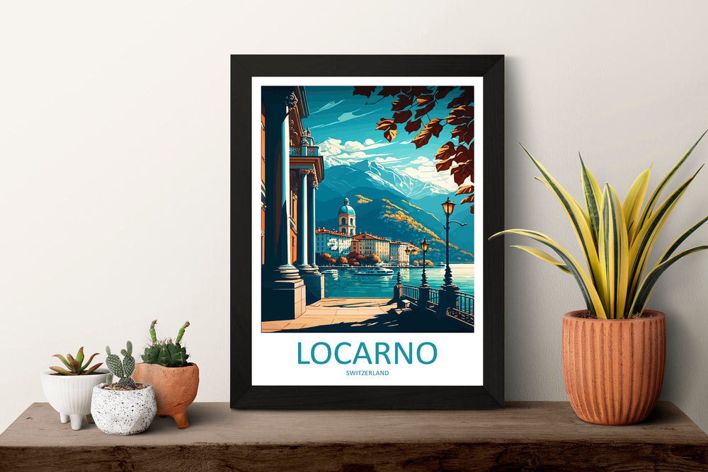 Locarno Travel Print Wall Art Locarno Wall Hanging Home Décor Locarno Gift Art Lovers Switzerland Art Lover Gift Locarno Travel Art