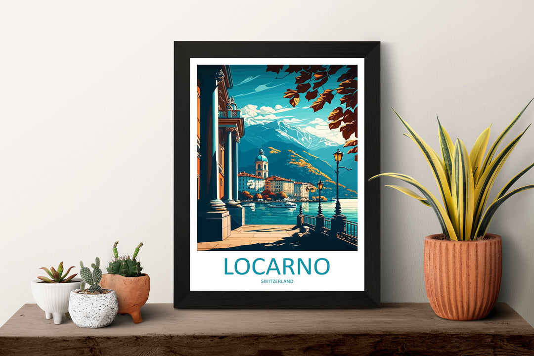 Locarno Travel Print Wall Art Locarno Wall Hanging Home Décor Locarno Gift Art Lovers Switzerland Art Lover Gift Locarno Travel Art