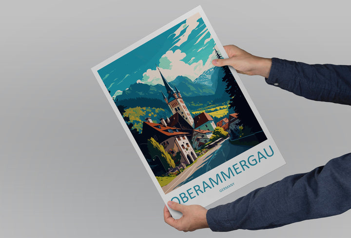 Oberammergau Travel Print Wall Art Oberammergau Wall Hanging Home Décor Oberammergau Gift Art Lovers Germany Art Lover Gift Oberammergau Art