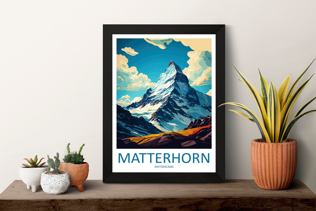 Matterhorn Travel Print Wall Art Matterhorn Wall Hanging Home Décor Matterhorn Gift Art Lovers Switzerland Art Lover Gift Matterhorn Travel