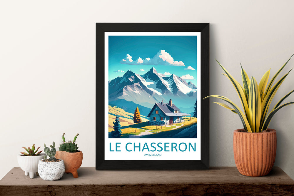 Le Chasseron Travel Print Wall Art Le Chasseron Falls Wall Hanging Home Décor Le Chasseron Falls Gift Art Lovers Switzerland Art Lover Gift