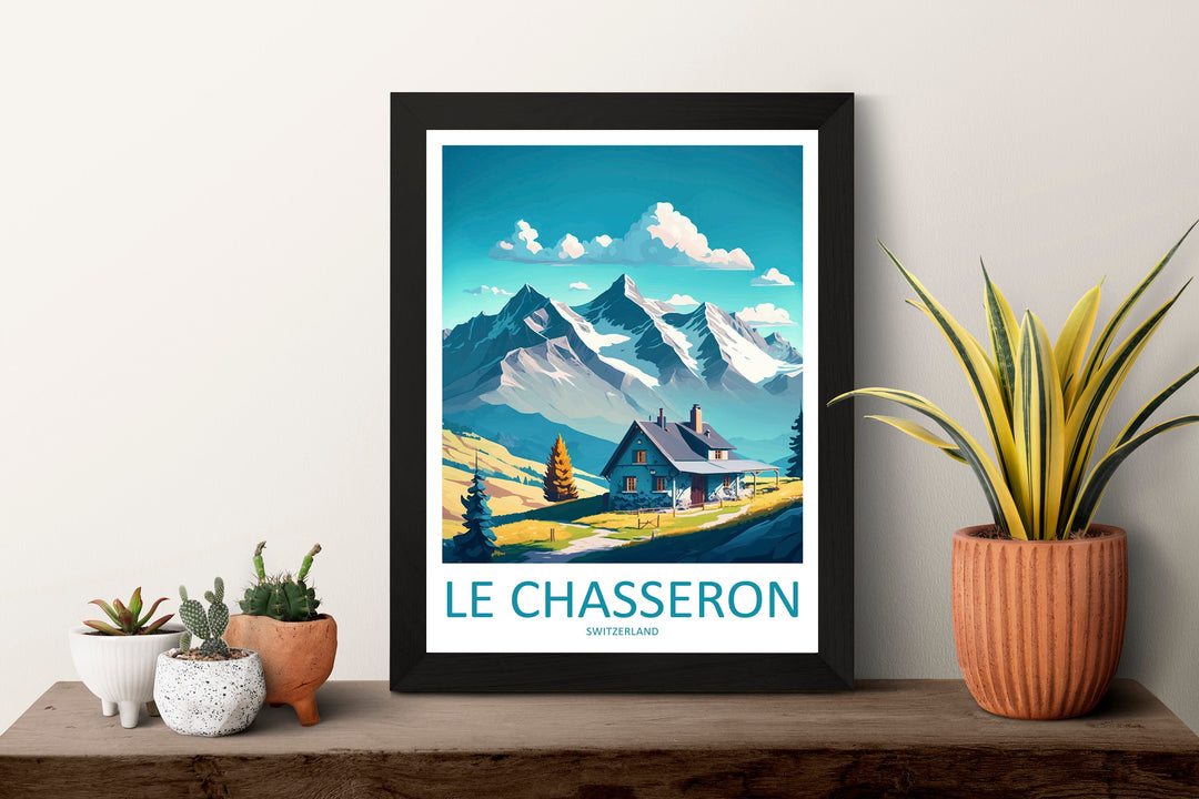 Le Chasseron Travel Print Wall Art Le Chasseron Falls Wall Hanging Home Décor Le Chasseron Falls Gift Art Lovers Switzerland Art Lover Gift