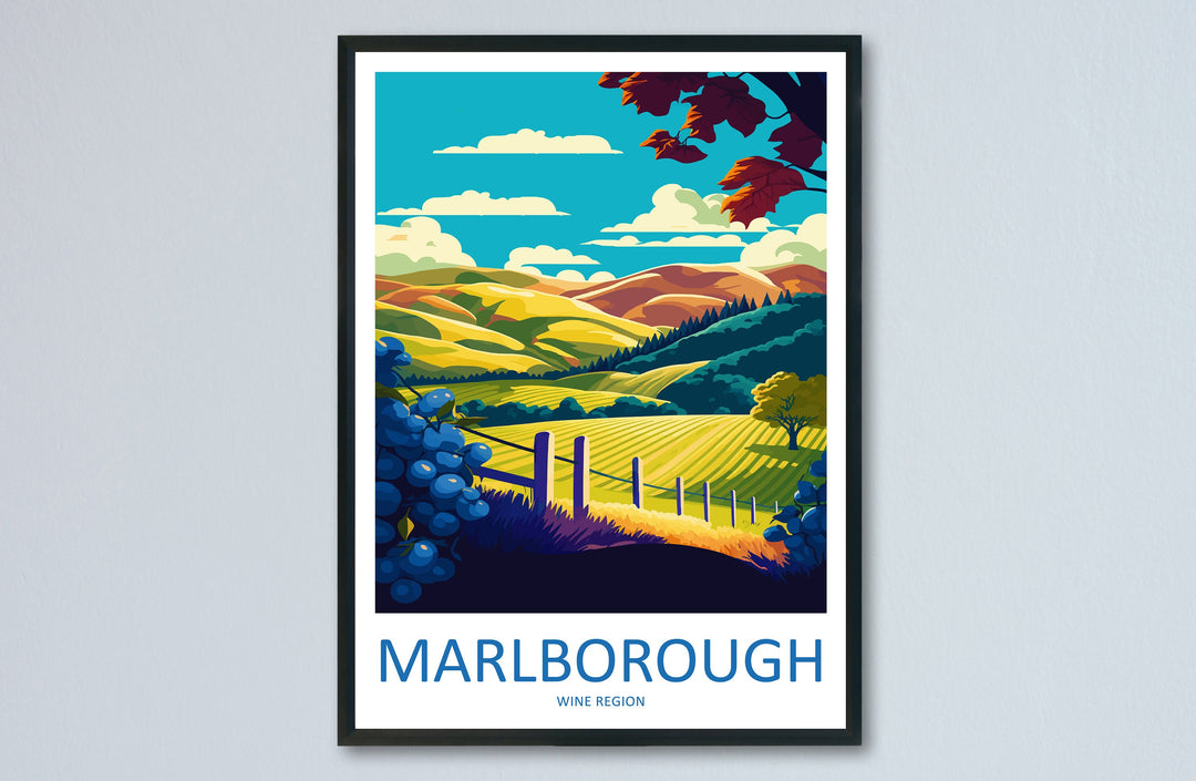 Marlborough Travel Print Wall Art Marlborough Wall Hanging Home Décor Marlborough Gift Art Lovers New Zealand Art Lover Gift Print