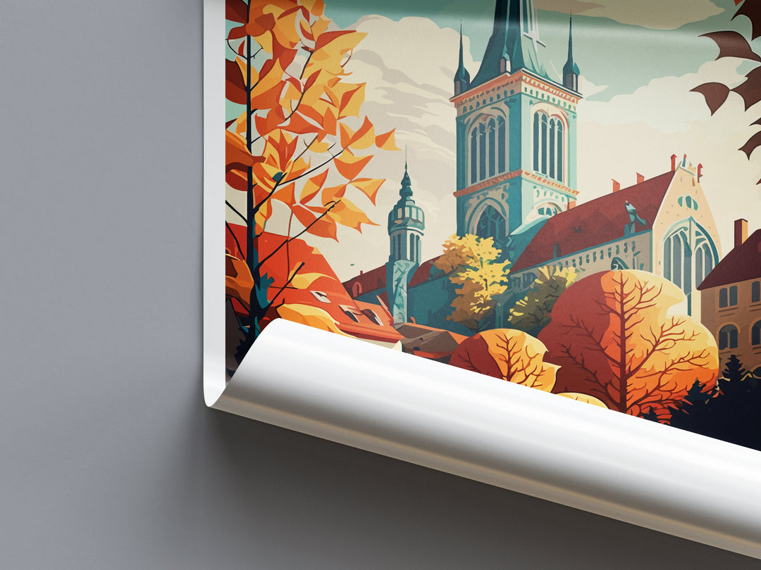 Augsburg Travel Print Wall Art Augsburg Wall Hanging Home Décor Augsburg Gift Art Lovers Germany Art Lover Gift Augsburg Art Travel Gift