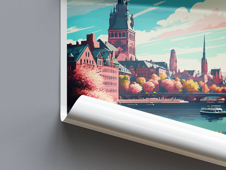 Mainz Travel Print Wall Art Mainz Wall Hanging Home Décor Mainz Gift Art Lovers Germany Art Lover Gift Mainz Art Travel Gift Mainz Germany