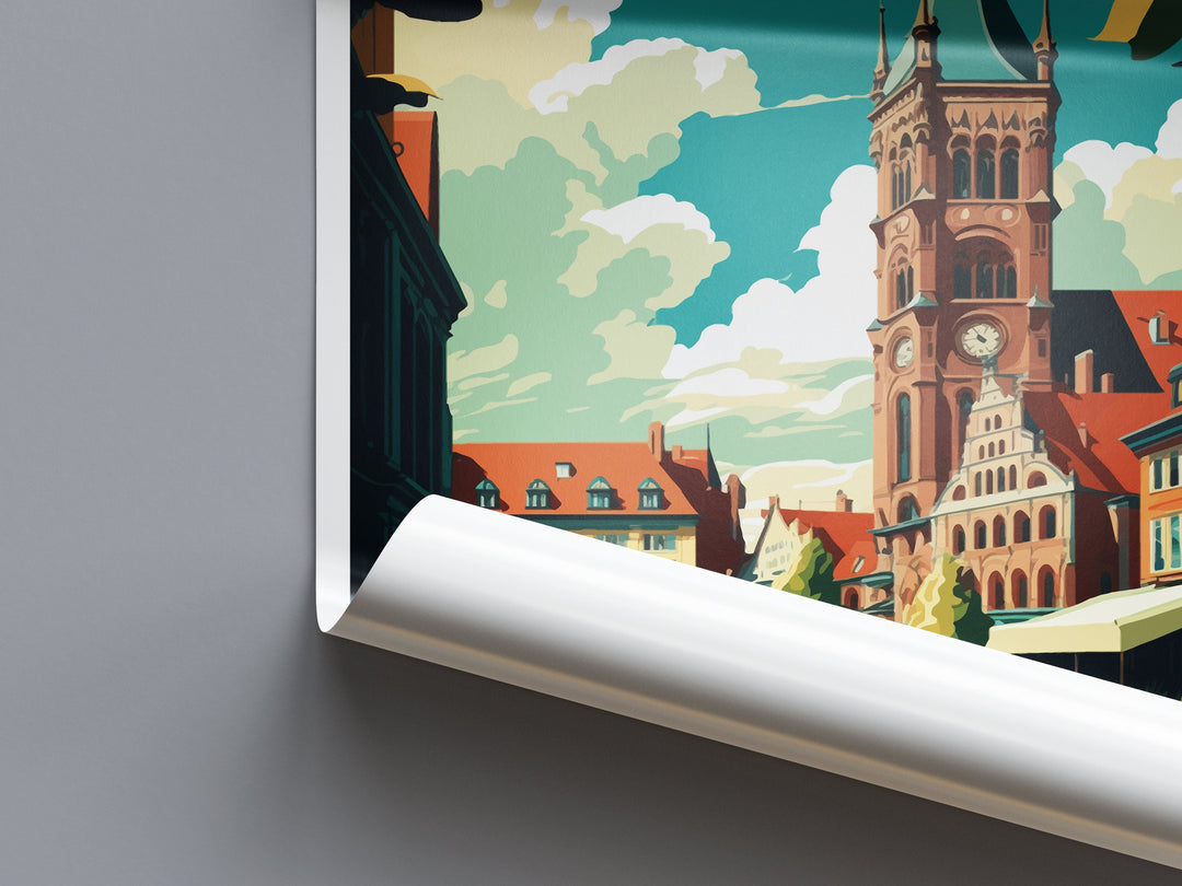 Brunswick Travel Print Wall Art Brunswick Wall Hanging Home Décor Brunswick Gift Art Lovers Germany Art Lover Gift Brunswick Art Travel Gift