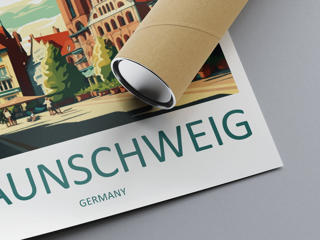 Brunswick Travel Print Wall Art Brunswick Wall Hanging Home Décor Brunswick Gift Art Lovers Germany Art Lover Gift Brunswick Art Travel Gift