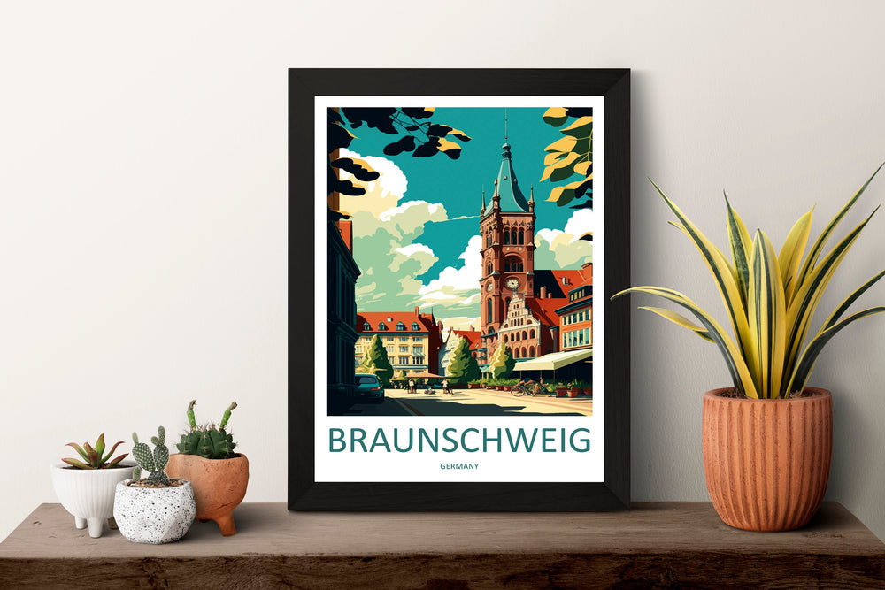 Brunswick Travel Print Wall Art Brunswick Wall Hanging Home Décor Brunswick Gift Art Lovers Germany Art Lover Gift Brunswick Art Travel Gift