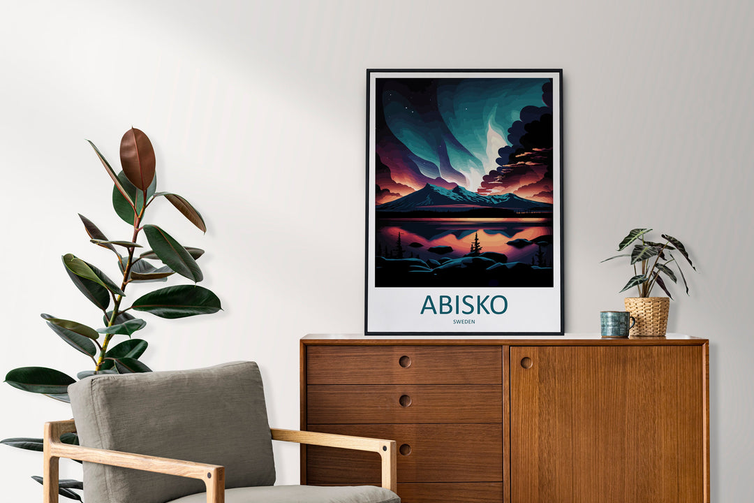 Abisko Travel Print Wall Art Abisko Wall Hanging Home Décor Abisko Gift Art Lovers Sweden Art Lover Gift Abisko Travel Art Poster
